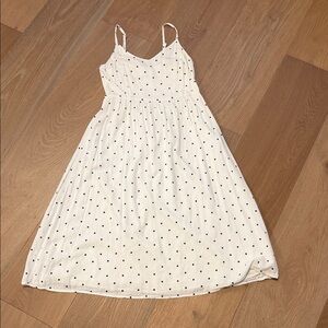 Old Navy Cream and Black Spotted Dress